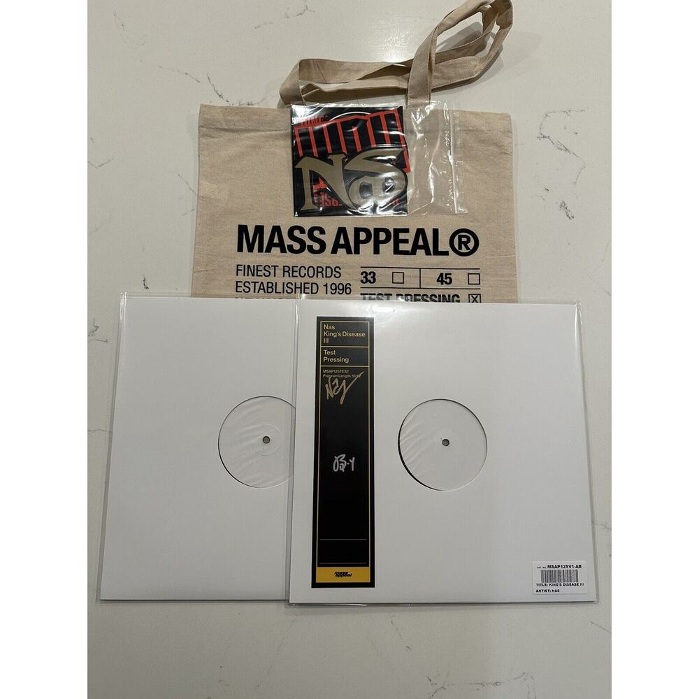 NAS + HIT-BOY SIGNED KING’S DISEASE lll TEST PRESSING LIMTED VINYL AUTOGRAPHED
